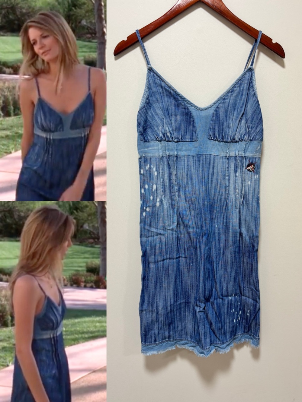 RARE Miss Sixty ASO Marissa Cooper The O.C. Y2K Blue Mini Dress Vintage S - Picture 2 of 14